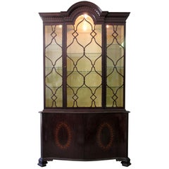 20th Century English Edwardian Style Display Cabinet