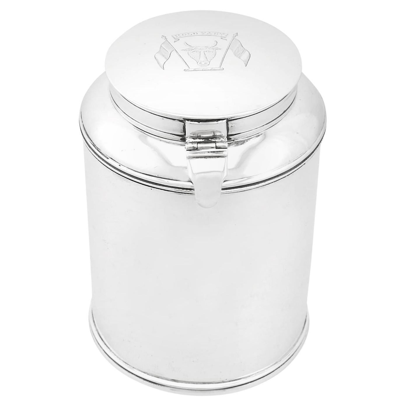 Grish Chunder Dutt 1880s Indian Silver Tea Caddy
