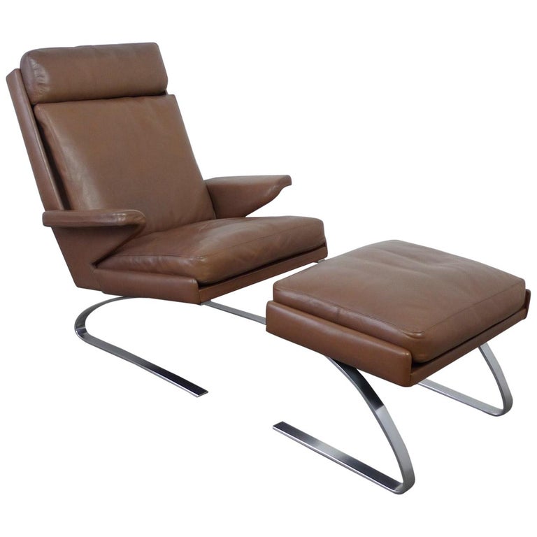 Sinus Lounge Chair With Ottoman By Cor For At 1stdibs Swing Lounge Chair With Ottoman By Reinhold Adolf For Cor Germany 1970s