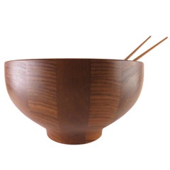 Henning Koppel Danish Teak Centerpiece Bowl for Georg Jensen, circa 1960s