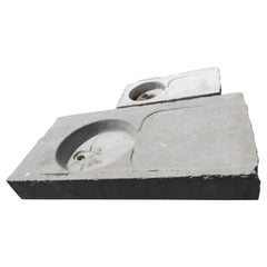 19th Century Hard French Limestone Sink