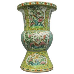 Qing Dynasty Famille Rose Beaker Vase