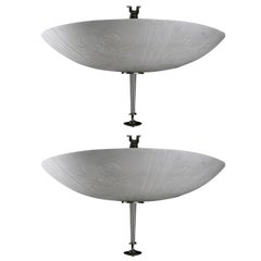 Pair of Neoclassical Pendants by Simon Gate for Orrefors