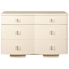 Magnificent Rare Modern Commode with Lucite Hardware by John Stuart, circa 1940