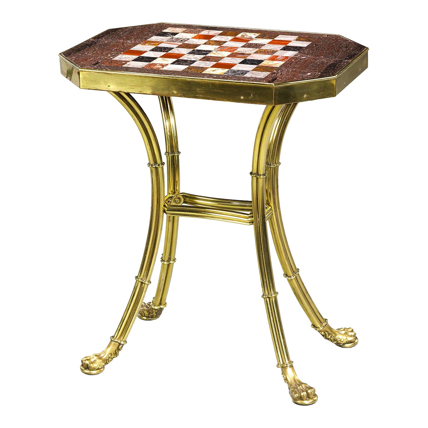 French Gilt Bronze Chess Table