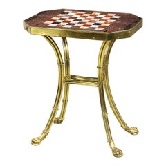 Antique French Gilt Bronze Chess Table