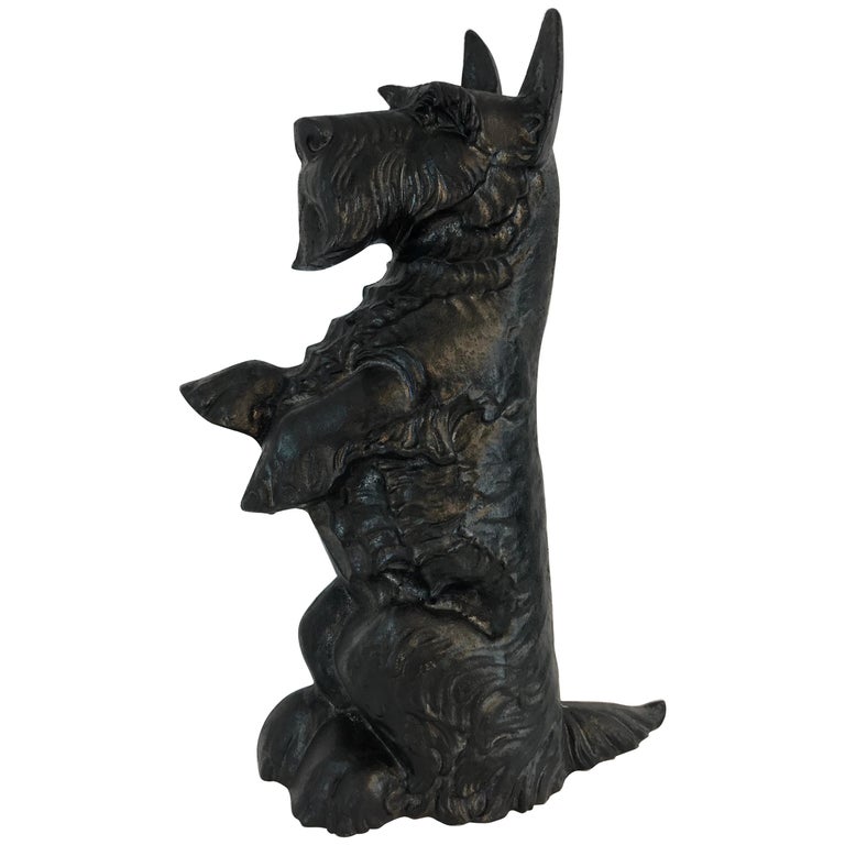 Antique Brass Fish Door Knocker At 1stdibs Antique Standing Scotty Cast Iron Doorstop