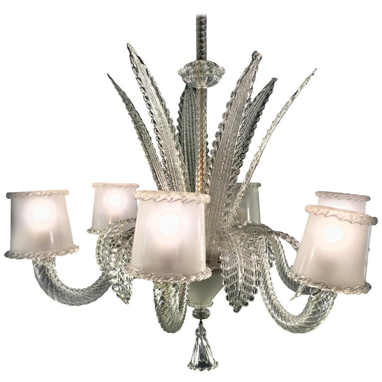 Plafonnier/lustre Art Déco italien Barovier&Toso Murano des années 1920