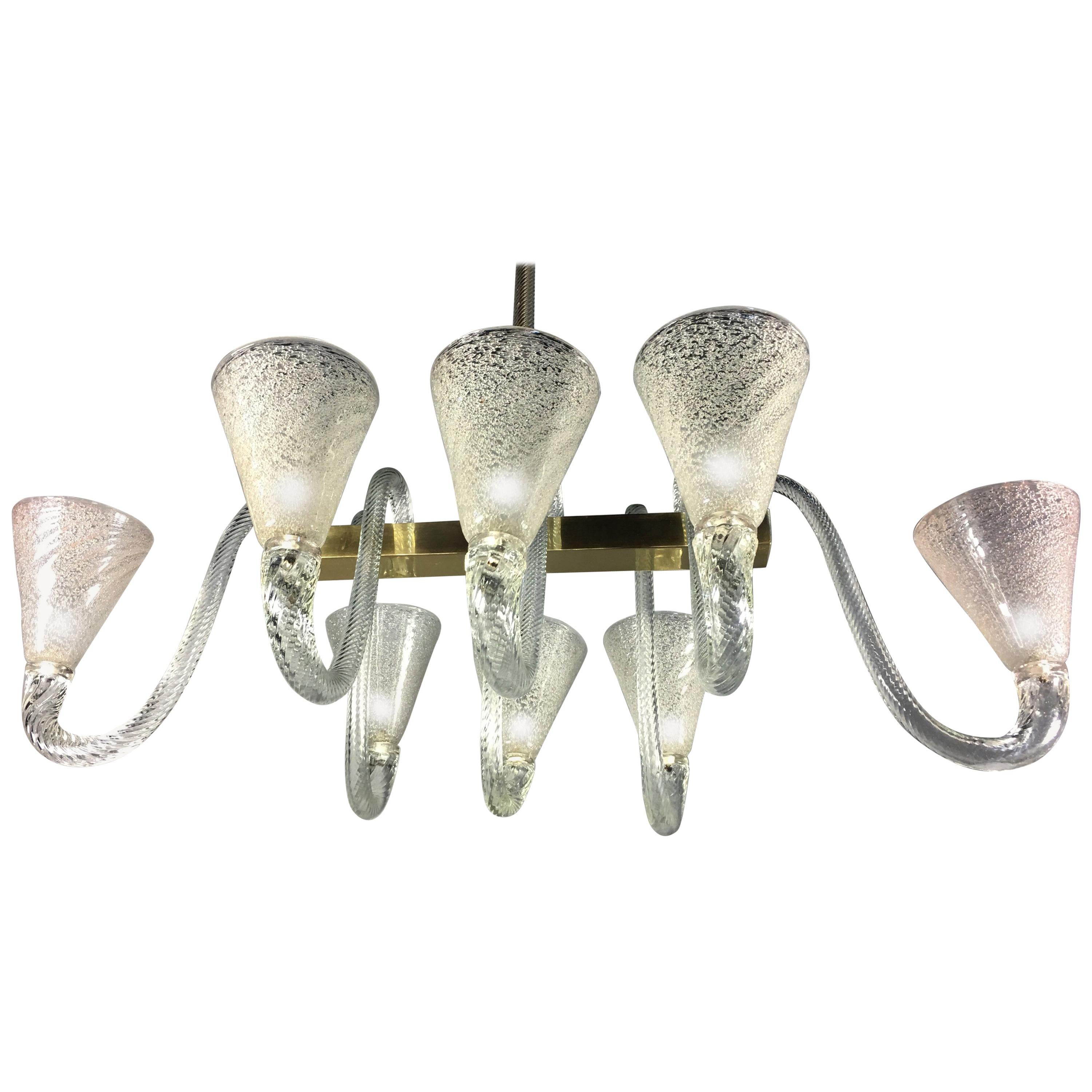 Chandelier by Barovier & Toso, Murano, 1940s