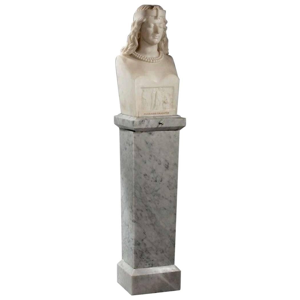 Marble Bust Entitled 'Pharaoh's Daughter'