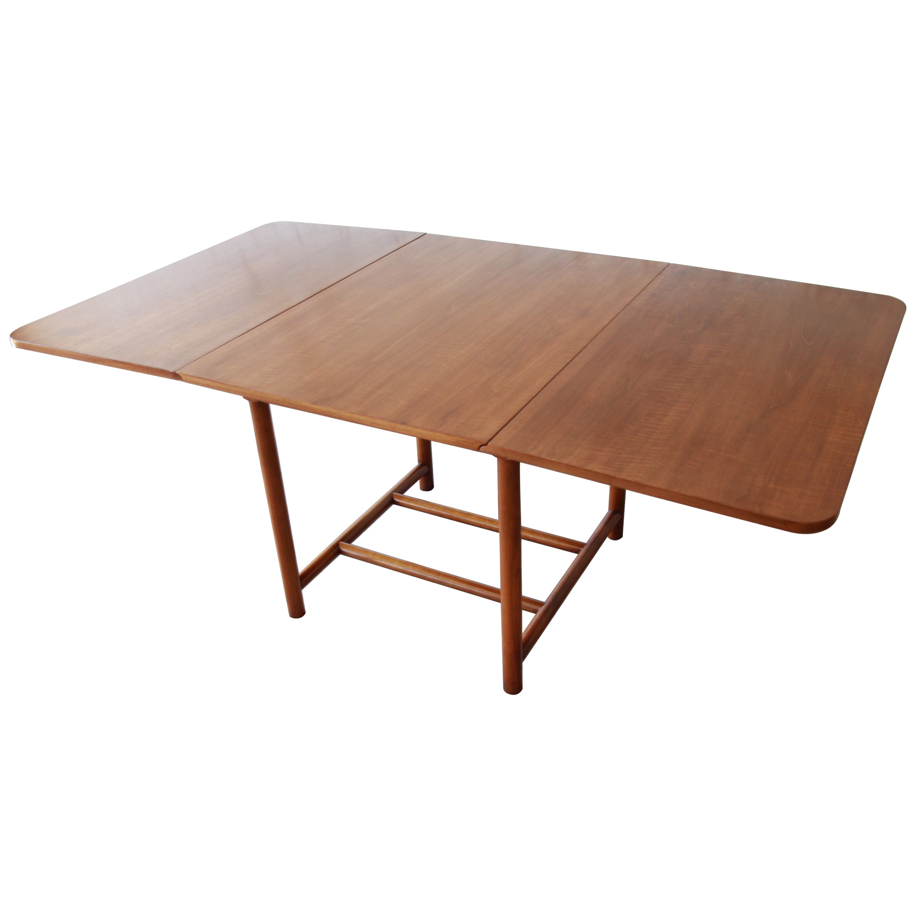 Cherry Wood Dining Table with Drop leaf at 1stDibs