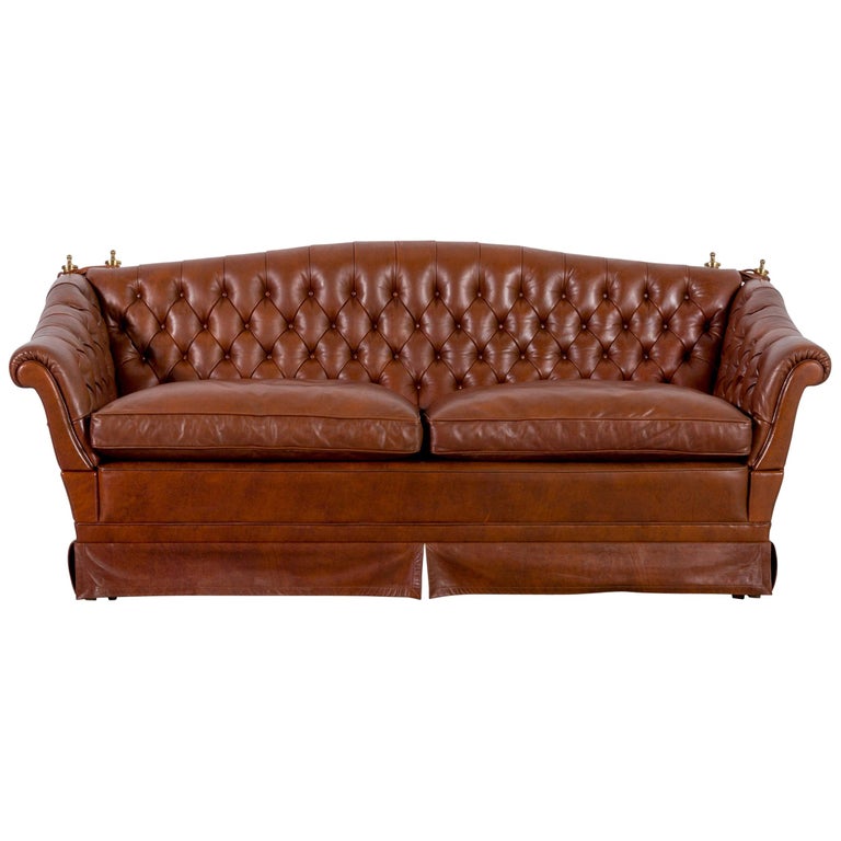 Chesterfield Leather Sofa Brown Three Seat Vintage Retro At 1stdibs Chesterfield Leather Sofa Brown Two Seat Vintage Retro