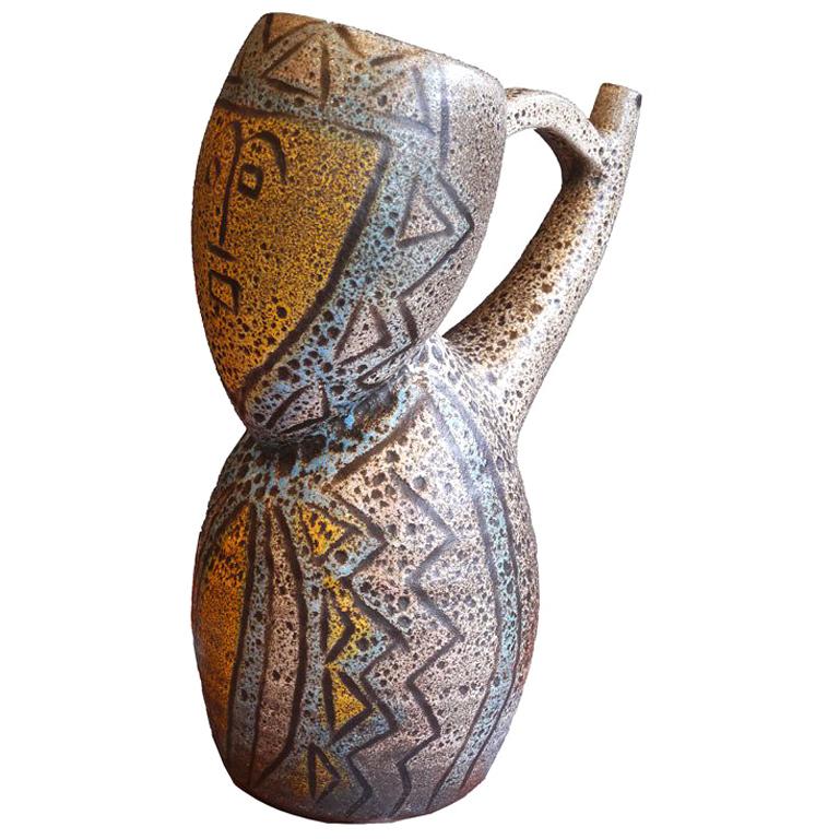 Biomorphic Vase by Accolay, France, circa 1960 For Sale