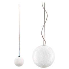 Vistosi Bolle Pendant Light in Satin White by Barbara Maggiolo, Medium