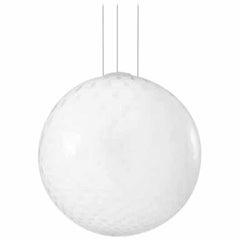 Vistosi Bolle Pendant Light in Satin White by Barbara Maggiolo, Large