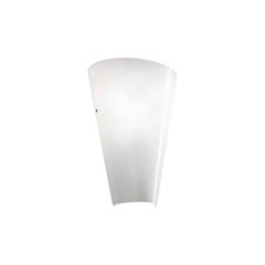 Vistosi Cleo Sconce in White and Satin Nickel by Barbara Maggiolo, Large