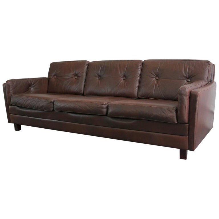 Midcentury Danish Leather Sofa Circa 1950s For At 1stdibs Midcentury Danish Leather Sofa Circa 1950s For
