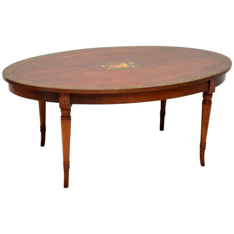 Antique Inlaid Mahogany Coffee Table At 1stdibs Antique Painted Mahogany Coffee Table