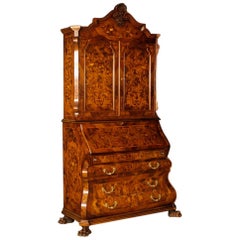 Dutch Trumeau in Inlaid Wood with Floral Decorations from 20th Century