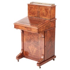 Outstanding Quality Victorian Inlaid Burr Walnut Davenport