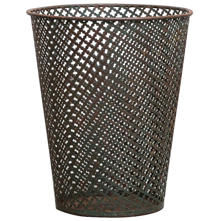Asymmetric Teak Waste Basket by Westnofa For Sale at 1stdibs