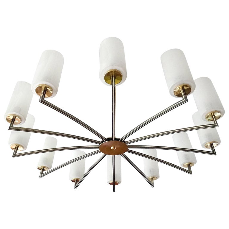 Large 10-Lights Brass Glass Sunburst Sputnik Chandelier, 1960s For ... Large 10-Lights Brass Glass Sunburst Sputnik Chandelier, 1960s For ...