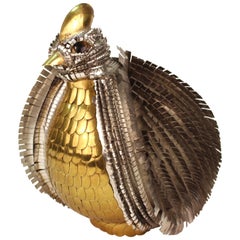 Blazquez Mexican Mid-Century Modern Metal Bird Sculpture