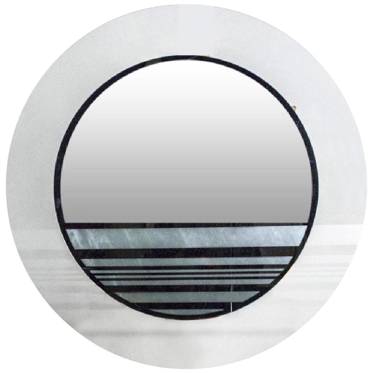 Round Contemporary Mirror For Sale