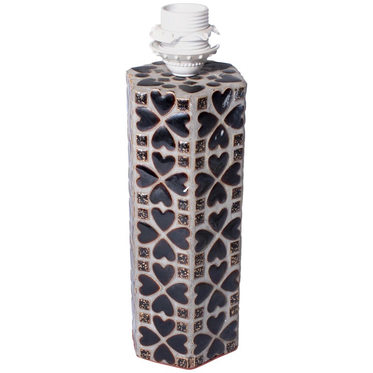 Swedish Table Lamp in Glazed and Unglazed Ceramic For Sale