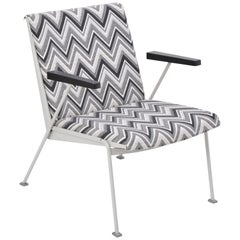 Oase Chair in Black and White Pattern by Wim Rietveld for Ahrend de Cirkel