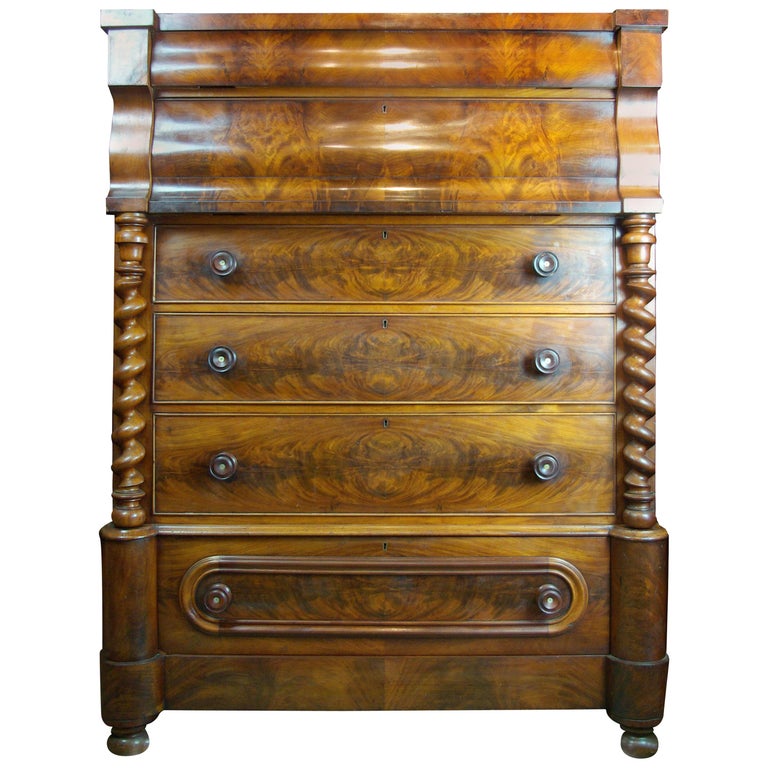 Huge Chest Of Drawers, Antique Walnut Chest, Barley Twist, Scotland Huge Chest of Drawers, Antique Walnut Chest, Barley Twist, Scotland, 1880 For - Huge Chest Of Drawers, Antique Walnut Chest, Barley Twist, Scotland