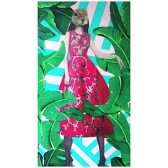 Tropisonic One of a Kind Mixed Media Large Piece on Wood