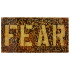 Fear, One of a Kind Mixed-Media on Wood