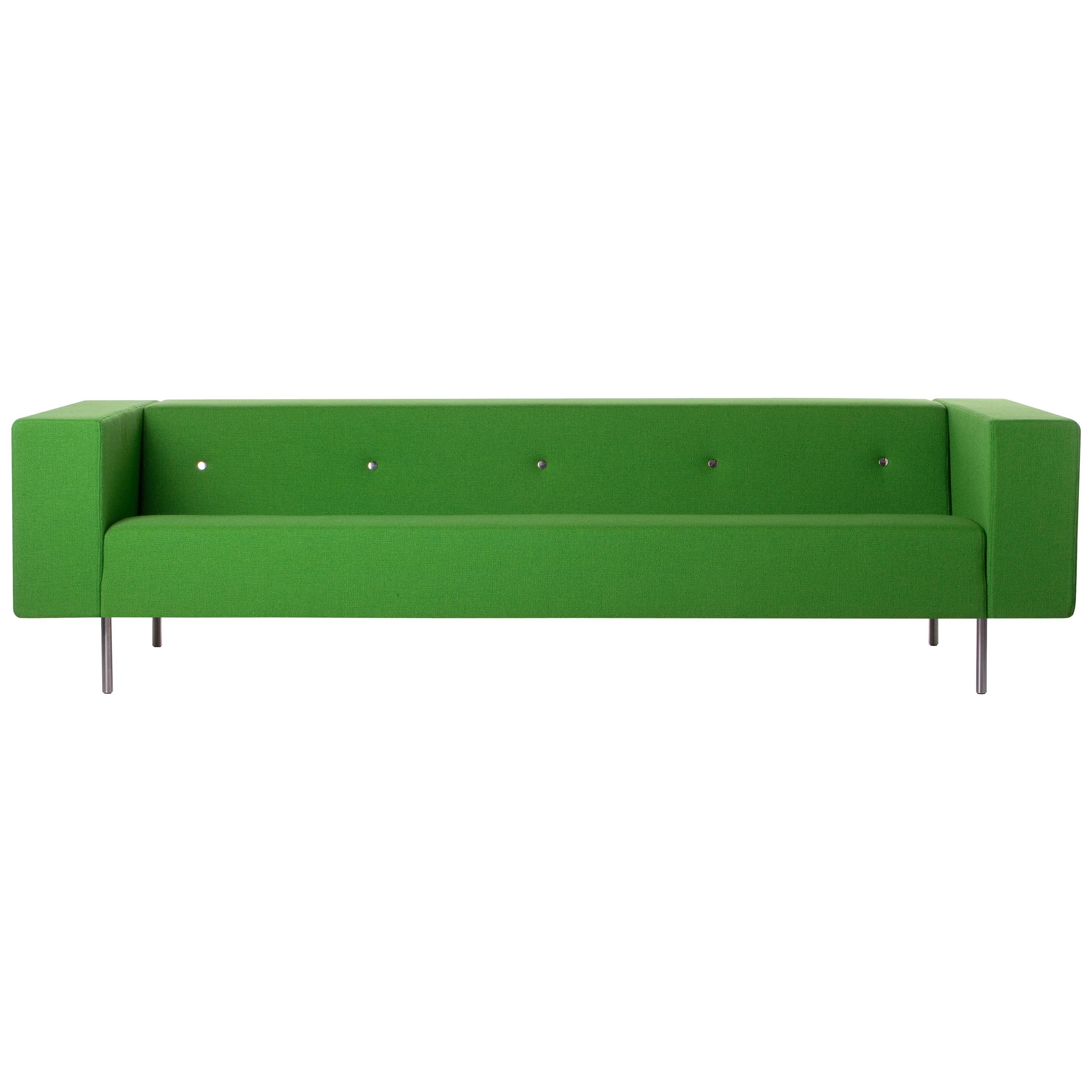 Moooi "Bottoni" 3-Seat Sofa with Rear Shelf in Fabric or Leather For Sale