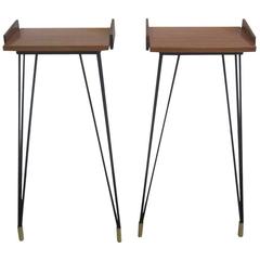 Chic Pair of French Mid-Century Modern Consoles or Nightstands Pierre Guariche 5