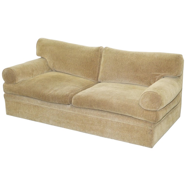 George Smith Bolster Three Seat Sofa Feather Filled Cushions Stamped George Smith Bolster Three Seat Sofa Feather Filled Cushions Stamped For