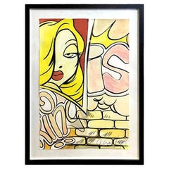 Crash John Matos Signed Large Original Watercolor Painting Jessica Rabbit, 1990