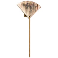 Rainbow Contemporary Wall Sconce Lamp, Brass, Hand-Silvered Glass Handmade