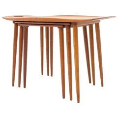 Jens Quistgaard Nesting Tables in Teak Wood, Denmark, 1960s