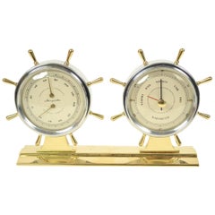 American Desk Weather Station Shaped like Two Rudders Made in 1950s