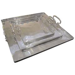Italian Set of Three Aluminum Trays 10