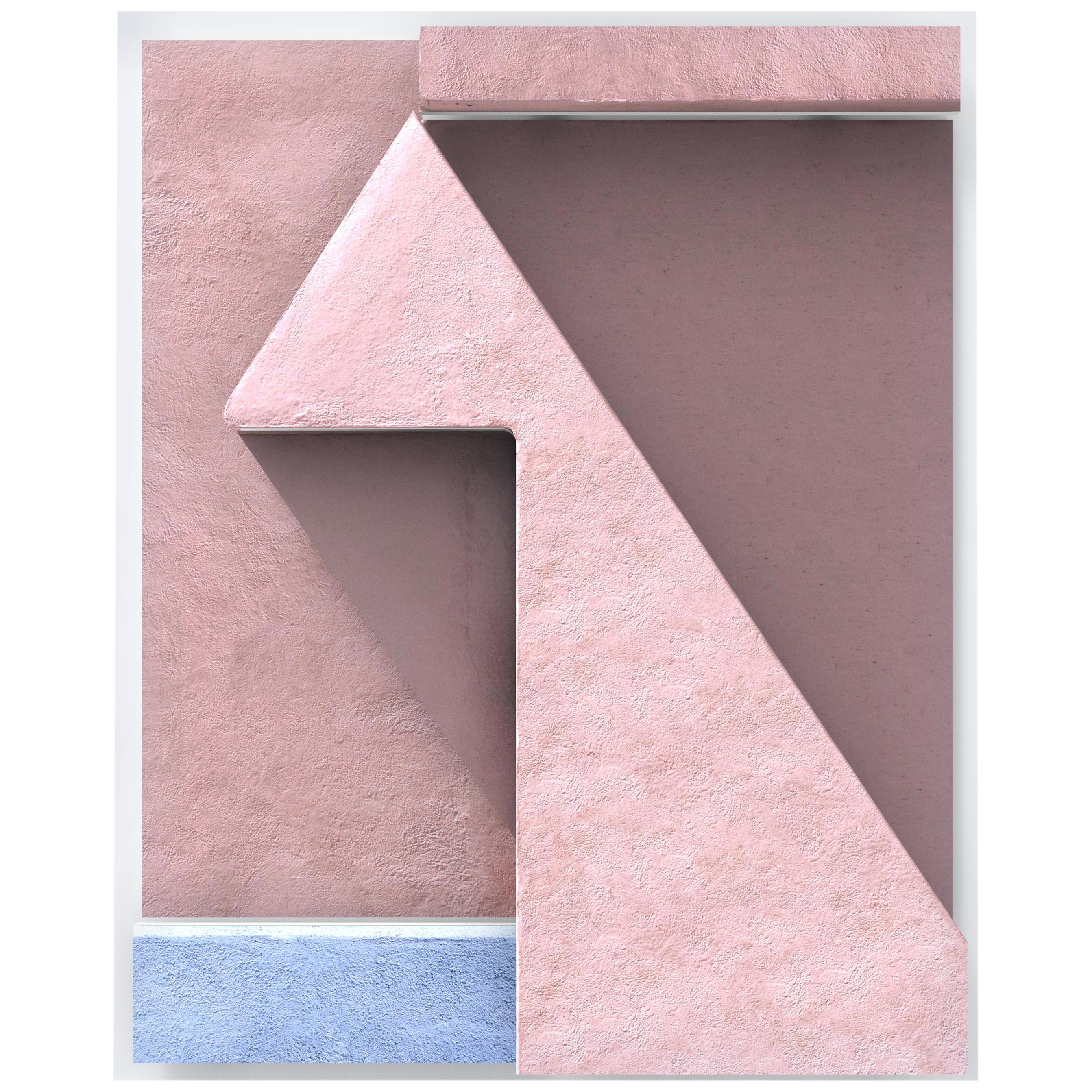 Contemporary Photography Relief, George Byrne, Peach Wall with Purple, 2018 For Sale