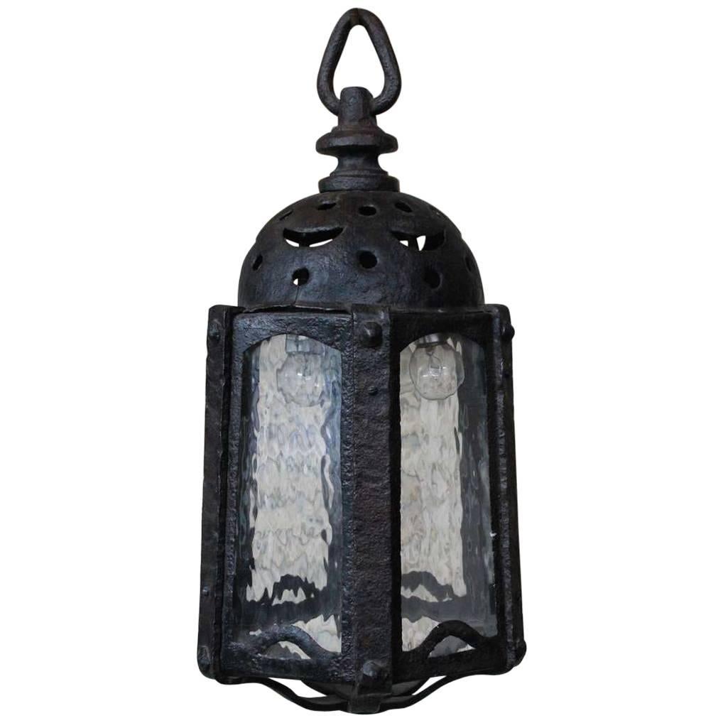 French "Moorish" Wrought Iron Lantern