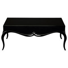 Stormy Coffee Table or Nightstand in Black Veneered Solid Mahogany