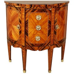Louis XVI Demilune Marquetry Cabinet, circa 1770