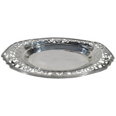 Antique Reed & Barton Pierced Sterling Silver Bread Tray