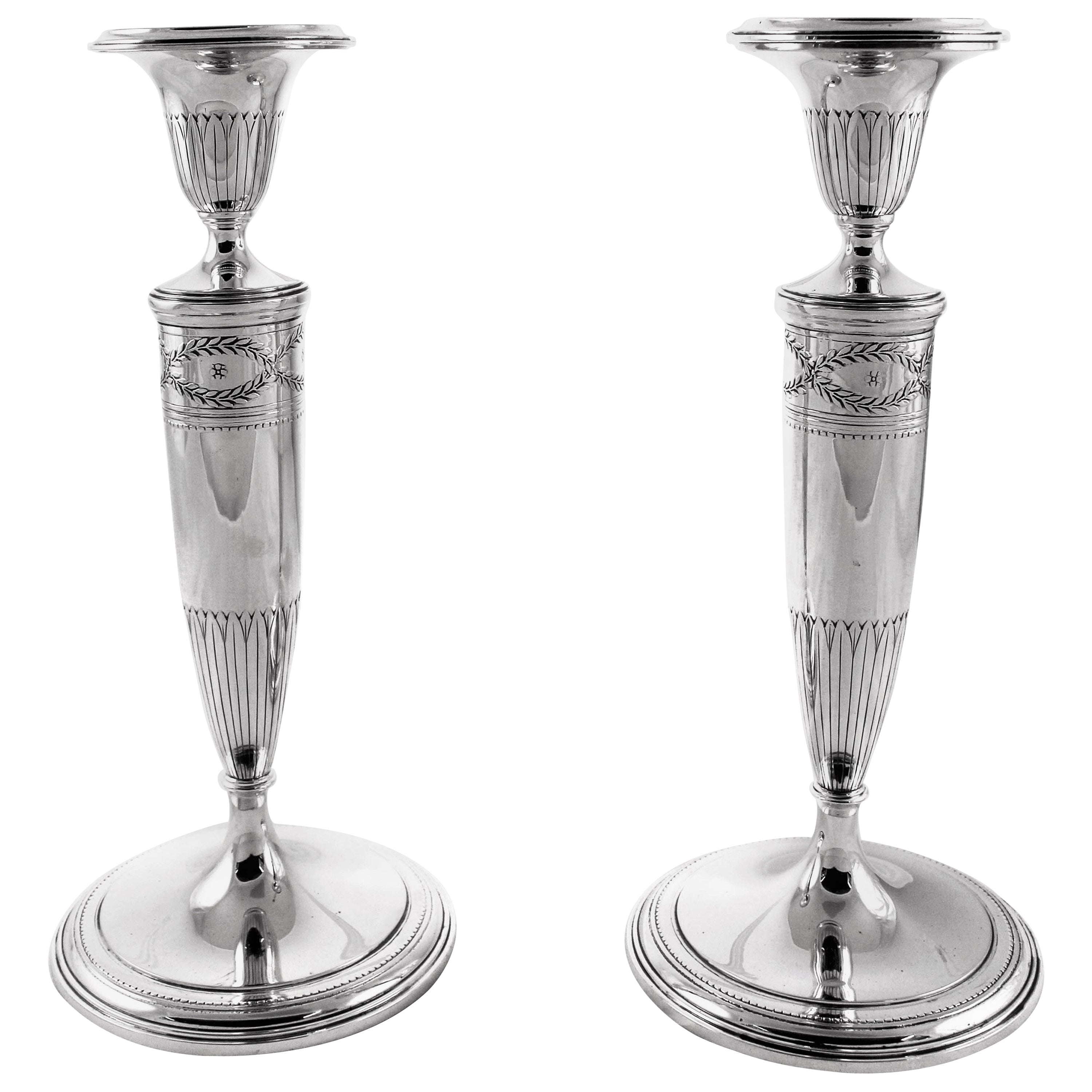Sterling Tiffany Candlesticks For Sale at 1stDibs