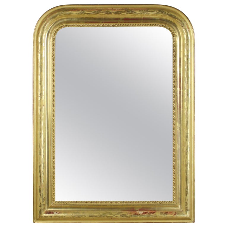 Gold Gilt Diamond Mirror At 1stdibs Antique Gold Gilt Louis Philippe Mirror