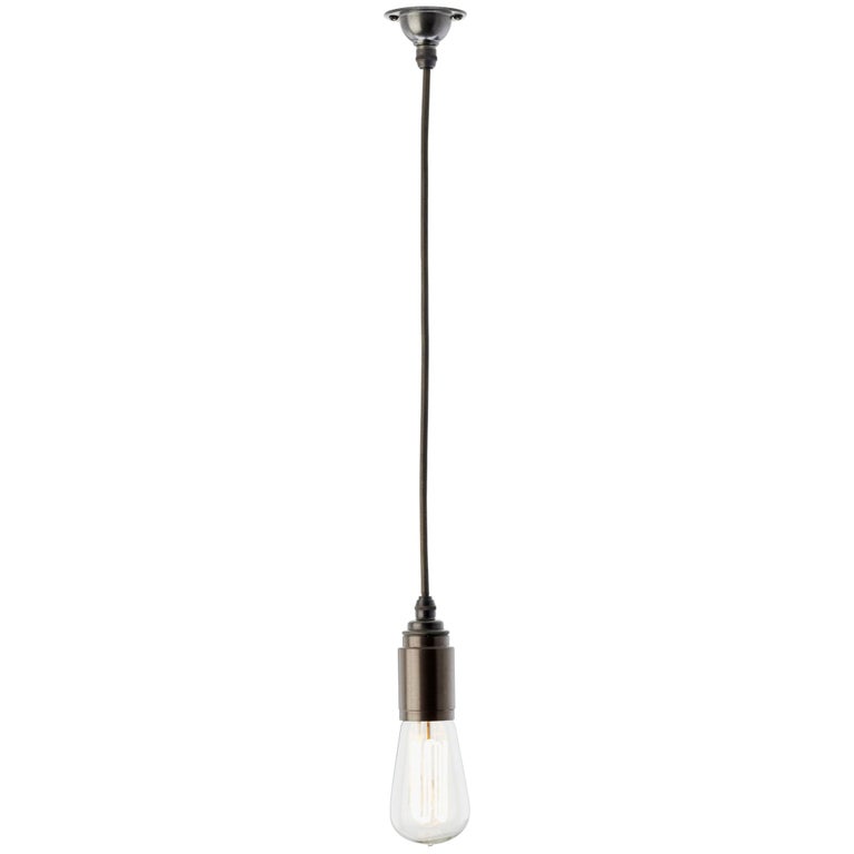 Tekna Thorn Pete Grip C Pendant Light With Black Paint Finish And Tekna Thorn Pete Grip C Pendant Light With Dark Bronze Finish And Ceiling Plate