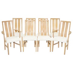 Rare Set of Eight Orum Mobler Ashwood Dining Chairs Table